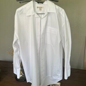 Oversized Banana Republic white collared shirt